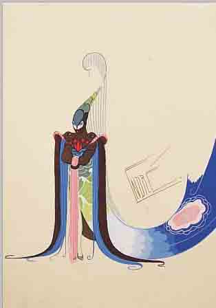 ENDRé, UM 1925, ENTWURF ZU EINEM KOSTüM, GOUACHE AUF PAPIER, SIGNIERT, CA. 32 X 24 CM, U.GL., R.