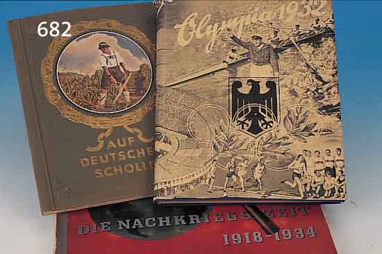 15 SAMMELALBEN, DEUTSCH, 30ER JAHRE, OLYMPIADE 1932 UND 1936, AUS UNSERER HEIMAT ACHT WANDERUNGEN DURCH DEUTSCHE GAUE, AUF DEUTSCHER ...