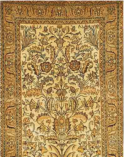 GHOM,PERSIEN CA.207 X 136 CM. EHZ.2-3 FLOR WOLLE MIT SEIDE CA.50 JAHRE.