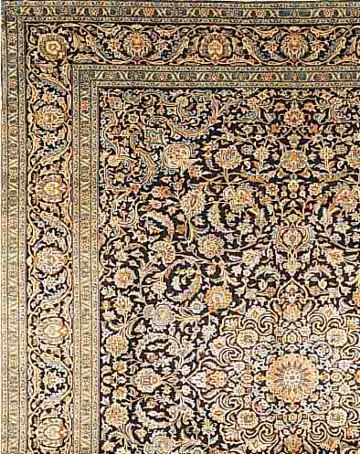 KESCHAN,PERSIEN CA.407 X 317 CM. EHZ.3-4 FLOR WOLLE UM 1950.