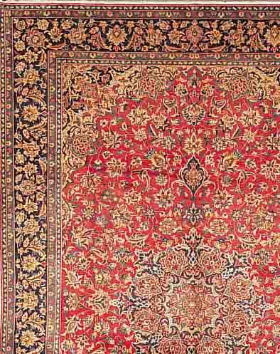 NADJAFABAD,PERSIEN CA.422 X 272 CM. EHZ.3 FLOR WOLLE CA.30 JAHRE.