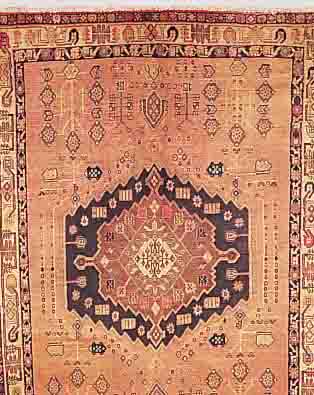 SIRJAN,PERSIEN CA.220 X 155 CM. EHZ.3 FLOR WOLLE CA.40 JAHRE.