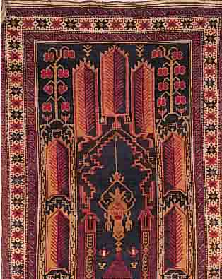 ZAKINI,AFGAHNISTAN CA.130 X 83 CM. EHZ.3 UM 1950 WOLLE-WOLLE.