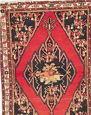 MAZLAGHAN,PERSIEN CA.205 X 142 CM. EHZ.3 FLOR WOLLE CA.30 JAHRE.