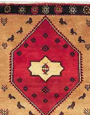 KLARDASHT,PERSIEN CA.100 X 97 CM. EHZ.2-3 FLOR WOLLE CA. 10 JAHRE.