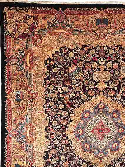 KASCHMAR,PERSIEN CA.388 X 295 CM. EHZ.3 FLOR WOLLE UM 1950.