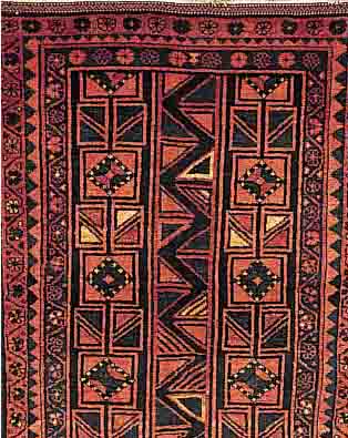 KHORAMABAD,PERSIEN CA.192 X 132 CM. EHZ.3 FLOR WOLLE UM 1950.