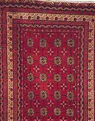 BELUTSCH,PERSIEN CA.209 X 111 CM. EHZ.3 FLOR WOLLE UM 1950.