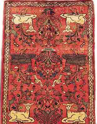 ARMANIBAFT,PERSIEN CA.153 X 104 CM. EHZ.3 FLOR WOLLE UM 1950.