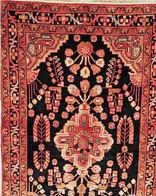 BROJAND,PERSIEN CA.214 X 129 CM. EHZ.3 FLOR WOLLE UM 1950.