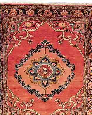 LILIAN,PERSIEN CA.187 X 154 CM. EHZ.3 FLOR WOLLE UM 1950.
