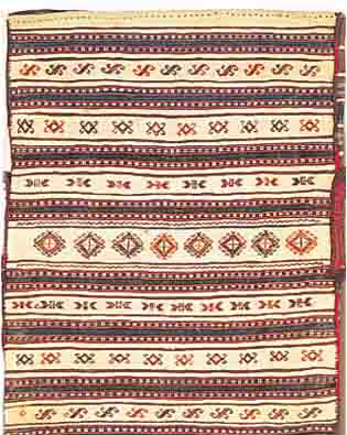 GETREIDESACK,PERSIEN CA.96 X 69 CM. EHZ.2-3 WOLLE-WOLLE UM 1940.