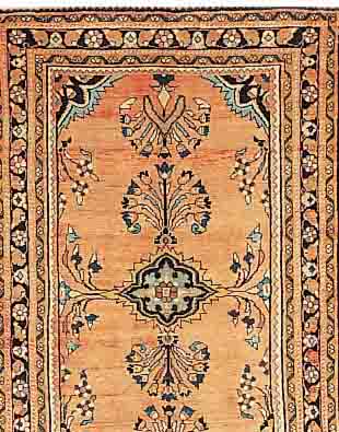 LILIAN,PERSIEN CA.198 X 130 CM. EHZ.3 FLOR WOLLE UM 1940.