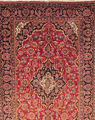 KESCHAN,PERSIEN CA.214 X 135 CM. EHZ.3 FLOR WOLLE CA.30 JAHRE.