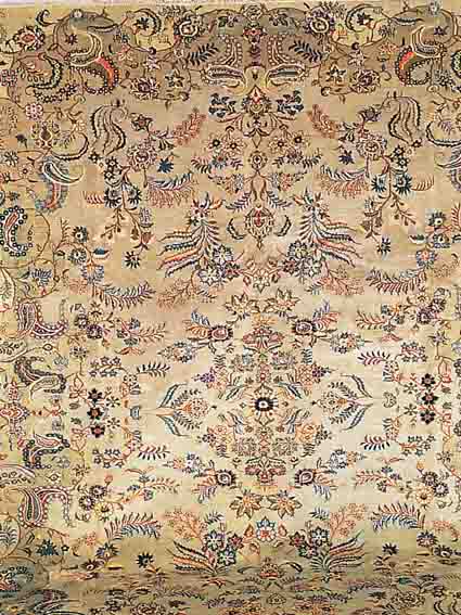 KESCHAN SIGN,PERSIEN CA.398 X 311 CM. EHZ.3-4 FLOR WOLLE UM 1940.