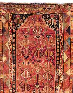 GHASCHGAI,PERSIEN CA.161 X 91 CM. EHZ.3 WOLLE-WOLLE UM 1940.