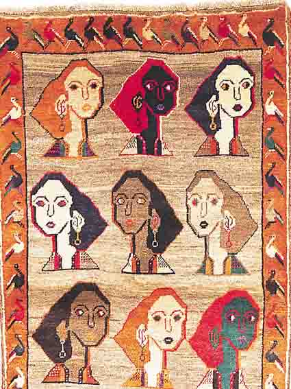 GABBEH,PERSIEN CA.179 X 102 CM. EHZ.3 WOLLE.-WOLLE UM 1935(SELTEN).