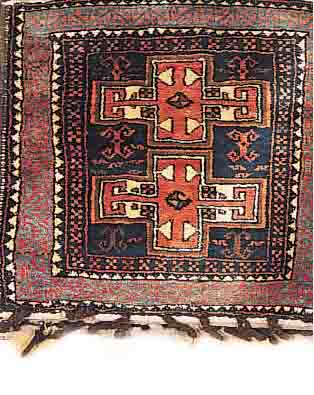SARHAD-TASCHE,PERSIEN CA.150 X 60 CM. EHZ.2-3 WOLLE-WOLLE UM 1940.