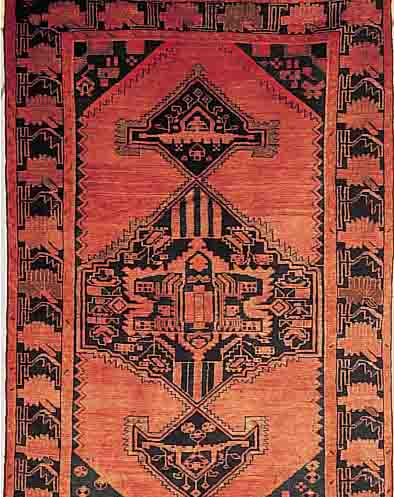 KHORAMABAD,PERSIEN CA.216 X 140 CM. EHZ.3 FLOR WOLLE UM1940.