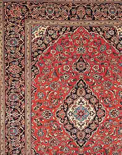 KESCHAN,PERSIEN CA.349 X 248 CM. EHZ.2 FLOR WOLLE CA. 10 JAHRE.