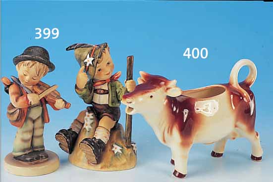 HUMMELFIGUR, GOEBEL, 30ER JAHRE, STEINGUT, H. 12.5 CM, GEIGERLEIN