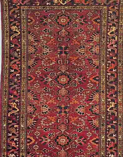 ENDJILAS,PERSIEN CA.295 X 160 CM. EHZ.3 FLOR WOLLE CA.40 JAHRE,