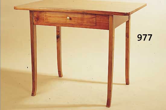 TISCH, DEUTSCH, UM 1850, KIRSCHBAUM MASSIV, EINE SCHUBLADE, H. CA. 78.5 CM, L. CA. 98 CM, B. CA. 66.5 CM, ALTERSSPUREN