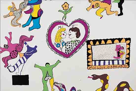 DE ST. PHALLE, NIKI, REMEMBER, FARBSERIGRAPHIE, HANDSIGNIERT (LEICHT VER- BLASST) UND NUM. 91/100, CA. 50 X 61 CM