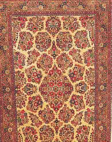 SAROGH,PERSIEN CA.210 X 135 CM. EHZ.3 FLOR WOLLE CA.20 JAHRE.