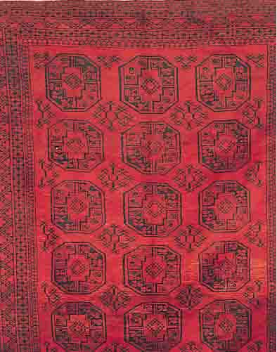 AFGHANE CA.300 X 234 CM. EHZ.3 WOLLE-WOLLE CA. 30 JAHRE.
