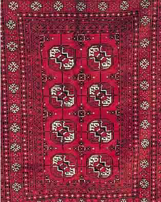 DOLAFABAD,AFGAHNISTAN CA.187 X 136 CM. EHZ.2-3 WOLLE-WOLLE CA. 30 JAHRE.