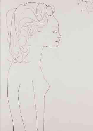 PICASSO, PABLO, 1881-1973, SUR UN INSTANT DE SILENCE, LITHOGRAPHIE AUS: LE SOLEIL EBLOUI, ...
