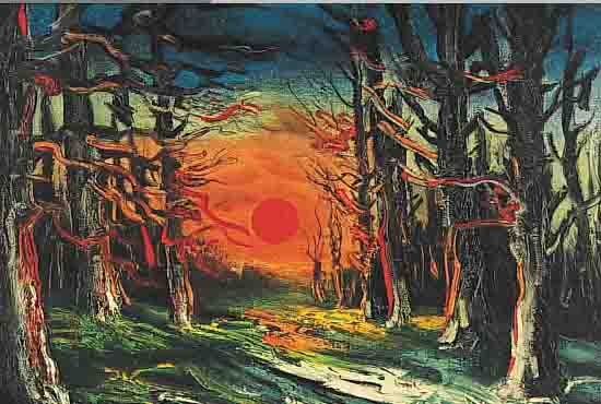 DE VLAMINCK, MAURICE, 1876-1958, ZWEI FARBLITHOGRAPHIEN, EDITION ANDRE SAURET PARIS BZW. MONTE CARLO ...