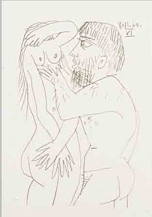 PICASSO, PABLO, 1881-1973, LE GOUT DE BONHEUR, LITHOGRAPHIE, HANDPRESSENDRUCK AUF BüTTEN UNTER AUFSICHT ...