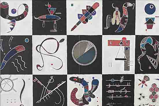 KANDINSKY, WASSILY, 1866-1944, ZWEI FARBLITHOGRAPHIEN: 1 X LES SIGNES ET LES MASQUES, AUS PERIODE PARISIENNE, MOURLOT, MAEGHT PARIS ...