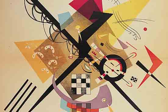 KANDINSKY, WASSILY, 1866-1944, , FARBLITHOGRAPHIE AUS DLM, ED. GALERIE MAEGHT PARIS 1953, DOPPELBLATT ...