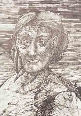 REGSCHECK, KURT, GEB. 1923 WIEN, STUDIERTE IN PARIS UND WIEN, ERSTE AUSSTELLUNG BEI ERNSTFUCHS, HIER: PORTRäT, LITHOGRAPHIE VON 1966, ...