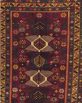 AZERBAJAN CA.172 X 120 CM. EHZ.2 FLOR WOLLE CA. 50 JAHRE.
