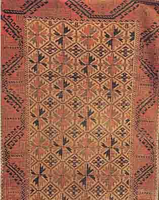 BELUTSCH,PERSIEN CA.142 X 78 CM. EHZ.4 FLOR WOLLE CA.65 JAHRE.