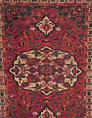 BACHTIAR,PERSIEN CA.190 X 131 CM. EHZ.4 FLOR WOLLE CA. 65 JAHRE.