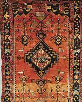 KHORAMABAD,PERSIENCA.243 X 143 CM. EHZ.3 FLOR WOLLE CA.50 JAHRE.