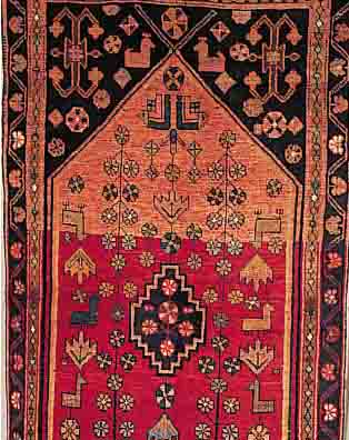 POSHTKOH,PERSIEN CA.195 X 101 CM. EHZ.3 FLOR WOLLE CA.40 JAHRE.