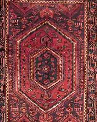 CHAMSEH,PERSIEN CA.201 X 144 CM. EHZ.2-3 FLOR WOLLE CA.30 JAHRE.