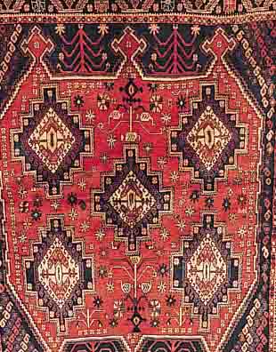 SIRJAN,PERSIEN CA.211 X 160 CM. EHZ.2-3 FLOR WOLLE CA. 30 JAHRE.