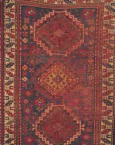KAZAK,RUSSLAND CA.190 X 132 XM. EHZ.4-5 WOLLE-WOLLE CA.1920.
