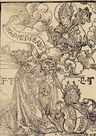 KUPFERSTICH, DEUTSCH, 1498, DER STREIT DER PäPSTE, CA. 14 X 10 CM