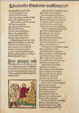 HOLZSTICH AUS EINEM BUCH, UM 1509, SEKUNDäR KOLORIERT, BLATTGR. CA. 27 X 19 CM, PP
