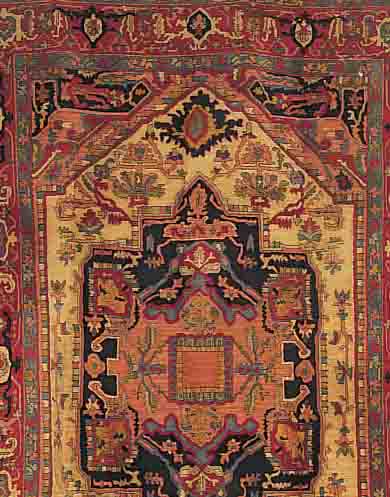 HAND-TUFTING,DEUTSCHLAND CA.368 X 242 CM. EHZ.3 MOTTENFRAß FLOR WOLLE UM 1920.