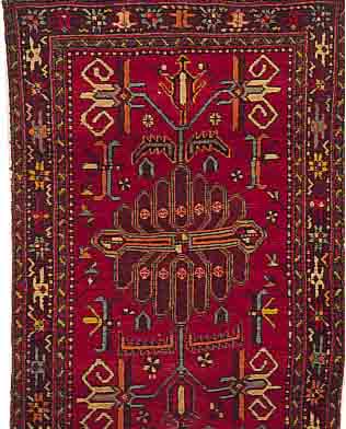 MESCHGIN,PERSIEN CA.332 X 95 CM. EHZ.4 FLOR WOLLE UM 1920.