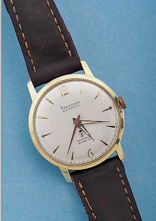 KONVOLUT: 2 GOLDHERRENARMBANDUHREN, BEIDE FüR DEN DTSCH. MARKT, GG 585/000, UM 1962, 1X ANKER, HANDAUFZUG, BODEN GEDR., 17 ST., INCABL., ...